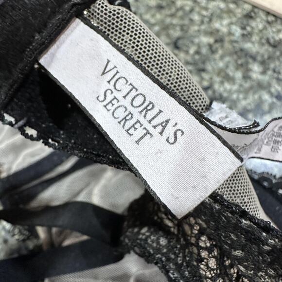 Victoria's Secret Bra Women 36DDD Black Dream Angels Lace Underwire Unlined FLAW - Picture 5 of 7